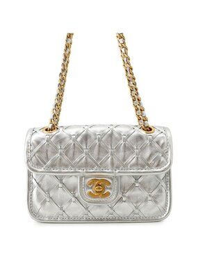 Chanel Chain Shoulder Bag Mini Flap CC Logo Calfskin